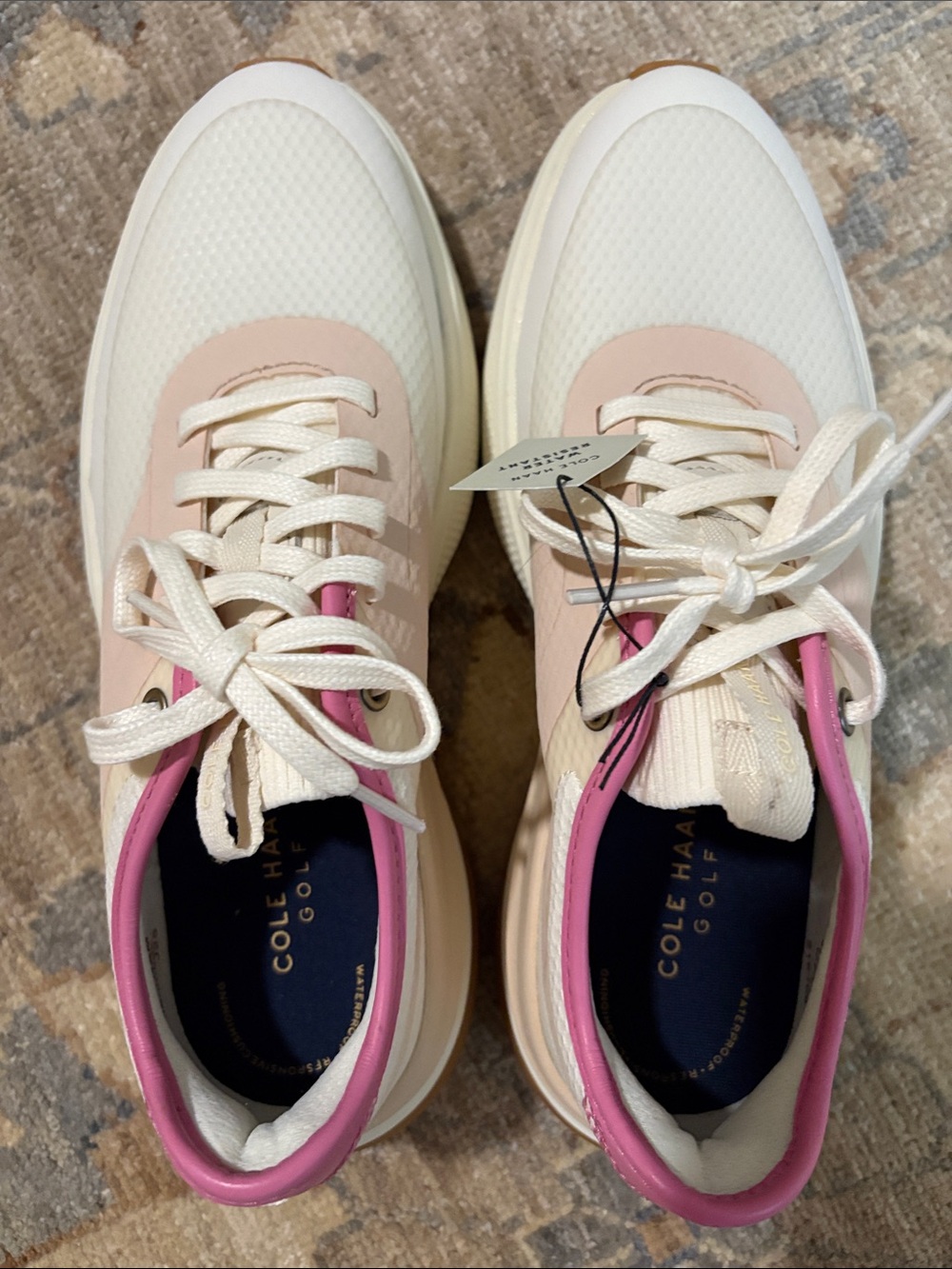Cole Haan Cream & Pink Women's Golf Shoe